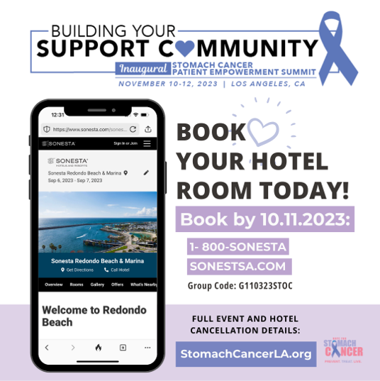 2023 Stomach Cancer Patient Empowerment Summit Room Book banner